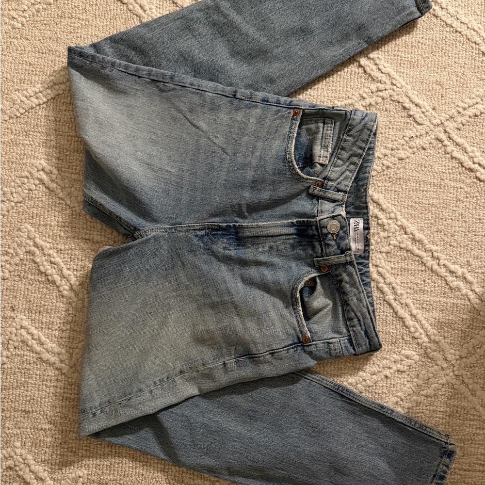 Zara Light Blue Denim Pants